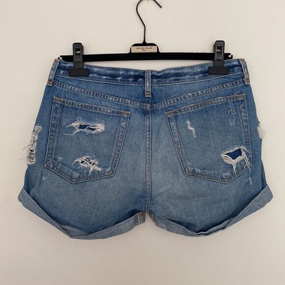 Rag & Bone distressed jean cut off shorts with pockets size 26 - Picture 2 of 5